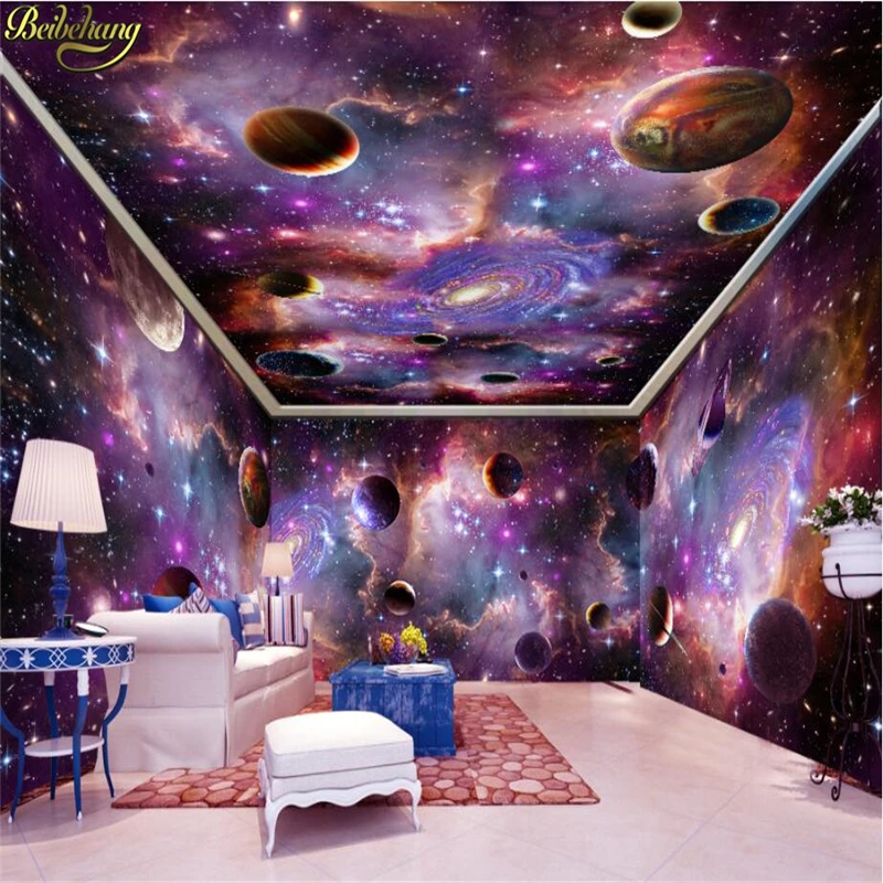 custom Whole house Space station living room TV backdrop bedroom large TV wall paper roll photo mural wallpaper for walls 3 d