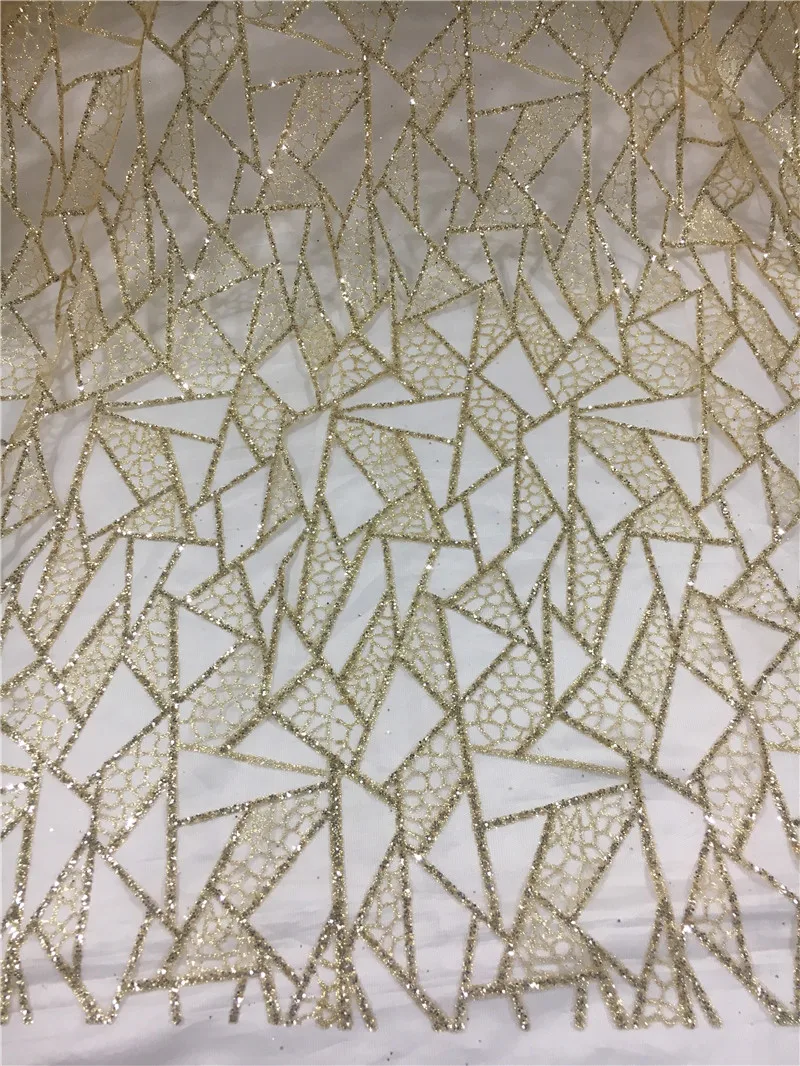 5yard/lot african glitter lace fabric H-38 embroidered tulle lace with glued glitter for party dress