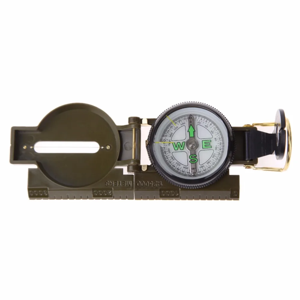 Portable Tactical Watch Folding Lens Compass Army Green Outdoor Camping Compass Military Tactical Kit Pocket bussola kompas