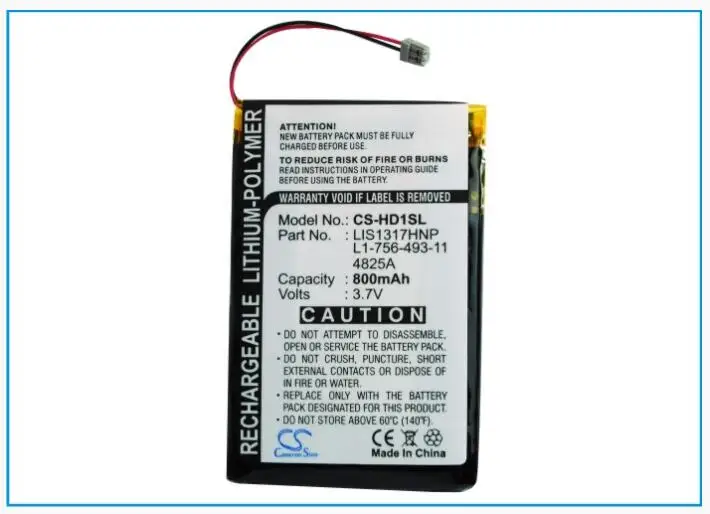 

Аккумулятор Cameron Sino 800mAh для SONY NW-HD1 MP3-плеера PMPSYHD1