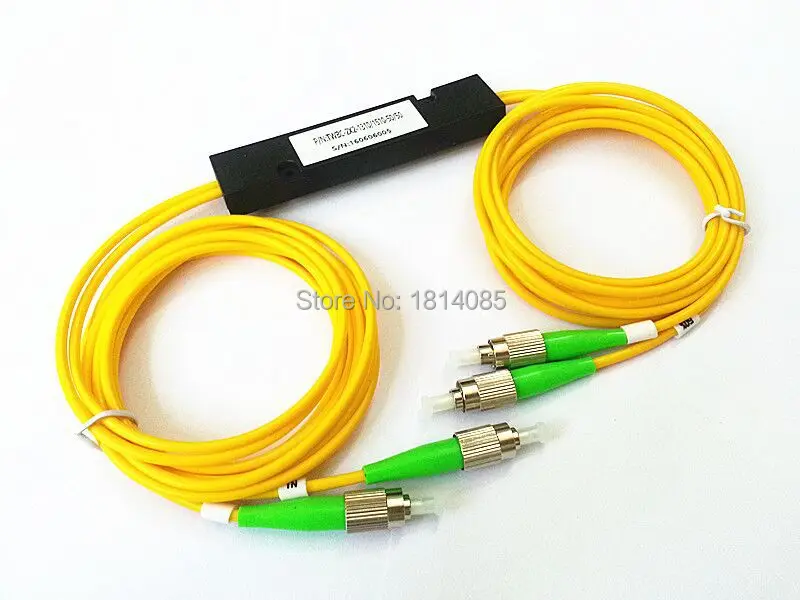 Hot Sale 5 pieces/lot 3.0mm  2x2 50:50 Coupling ratio SM Dual Window Fiber optic Splitter with FC/APC  FBT2x2Splitter