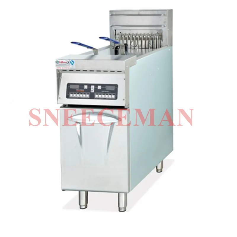 28L Electric Vertical single cylinder double screen electric fryer maker commercial stainless steel deep fryer machine