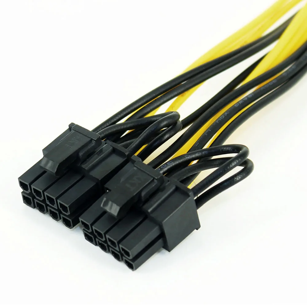 CPU 6 Pin To Graphics Video Card PCI Express Power Splitter Cable 6Pin Female Double 8Pin Male 20cm for Computer Wire