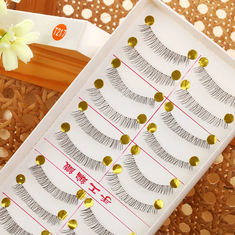 10 Pairs Handmade Natural Long False Eyelashes Makeup Maquillage Eyelashes Cilia Cilios Fake Eye Lashes Faux Cils #217