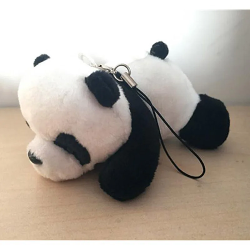 50 teile/los Kawaii Panda Realen Leben Plüsch KeyChain Gefüllte Plüsch Kleinen Anhänger Durch Telefon Tasche Pandas Puppe Spielzeug Geschenke Für kinder 05