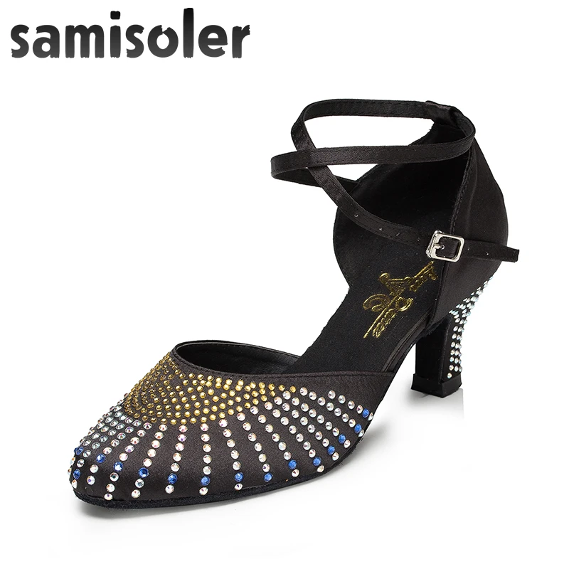 Samisoler woman salsa dancing shoes Colors bright PU Women's Salsa elegant Ballroom dancing shoes ladies dance shoes