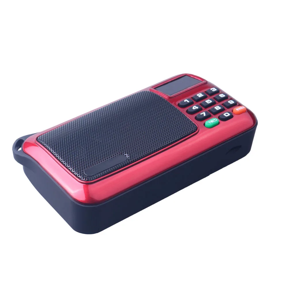 Mni FM Portable Radio Speaker Mp3 Music Player TF Card USB For PC iPod Phone With LED Display And Flashlight Check lamp