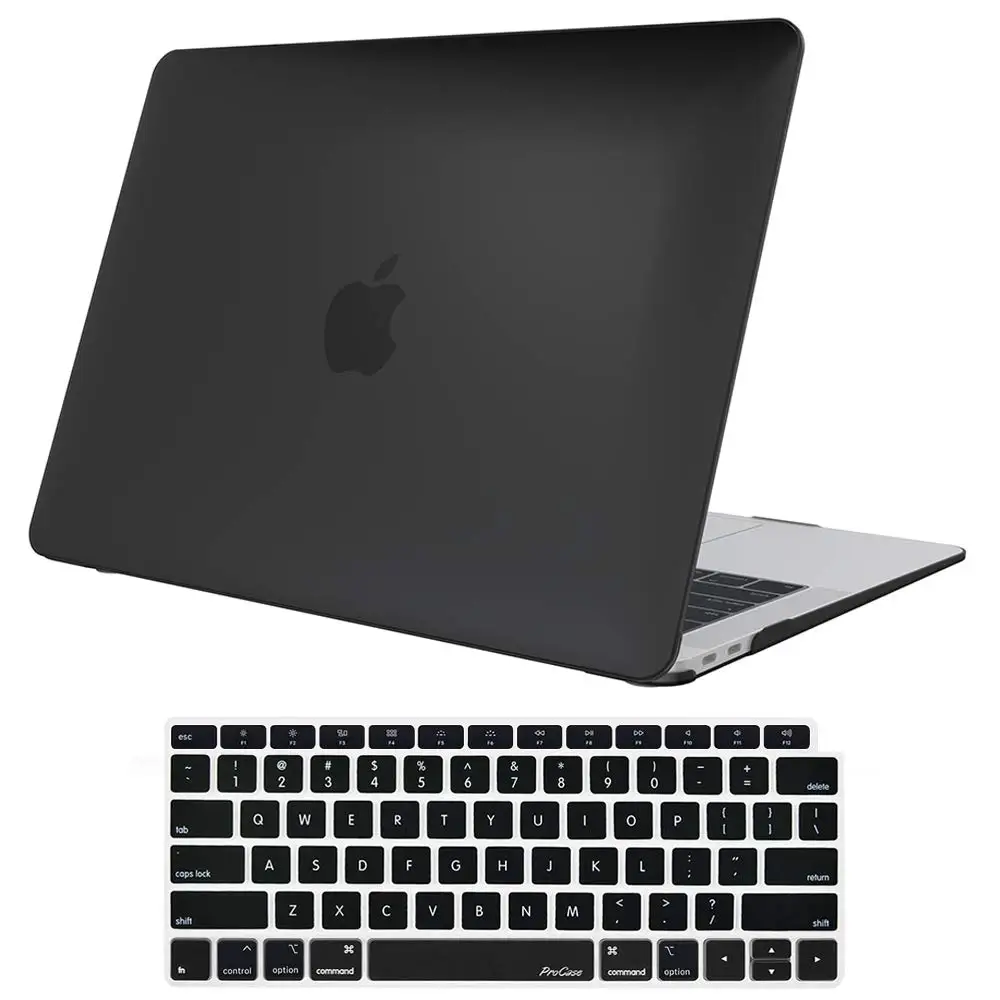 

Matte Laptop Case Cvoer +keyboard Cover only For New Apple Macbook 13 Air With Retina Touch ID Model A1932-BlacK