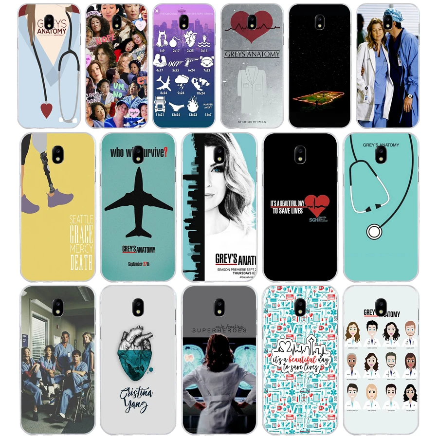 19SD American TV Greys Anatomy Soft Silicone Tpu Cover phone Case for Samsung j3 j5 j7 2015 2016 17 j2  prime j6 Plus 2018