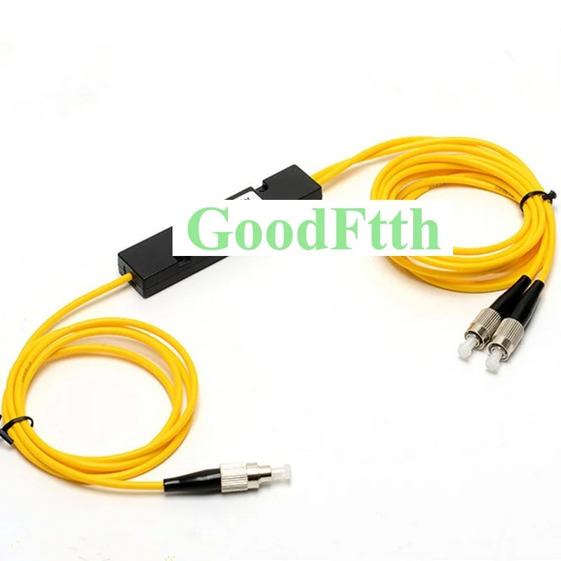 Optical Splitter Coupler FBT PLC 1X2 FC/UPC SM Cable 1-1.5m Customized Ratio GoodFtth