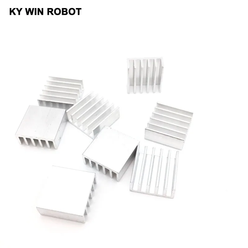 50 Stück extrudierte Aluminium-Kühlkörper, 14 x 14 x 6 mm, für Chip, VGA, RAM, LED, IC, elektronische Kühlkörper, Kühlung. – Detail 5