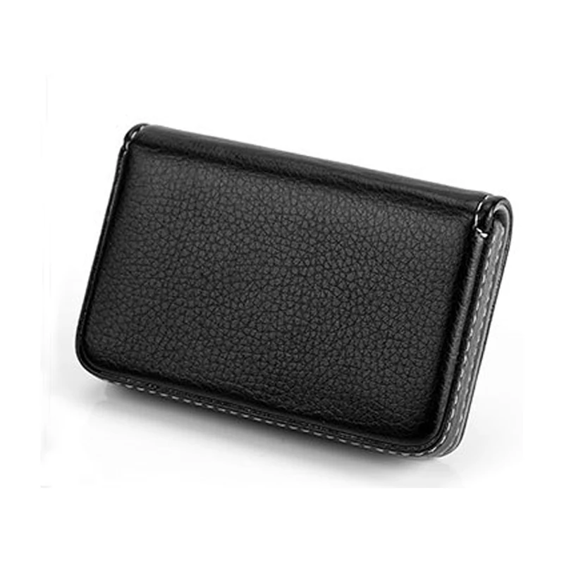 New Arrival High-Grade PU Leather+stainless Steel Men Credit Card Holder Women Metal Bank Card Case Card Box