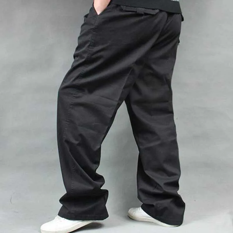 Pantalon Cargo en coton pour homme, grande taille, décontracté, Hip Hop, jogging, poches Baggy, ample, vêtements pour printemps et été