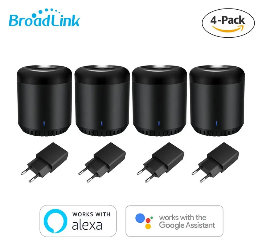 4 Pack Broadlink RM mini 3 Universal Remote Controller for Smart Home automation remote from anywhere Voice Control Google Home