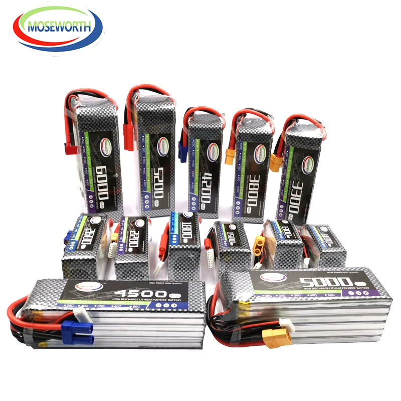 แบตเตอรี่ LiPo 6S 2200 3000 3300 3500 4200 5200mAh 22.2V LiPo แบตเตอรี่สำหรับการจัดตำแหน่งเฮลิคอปเตอร์เรือรถยนต์เรืออุปกรณ์เสริม RC