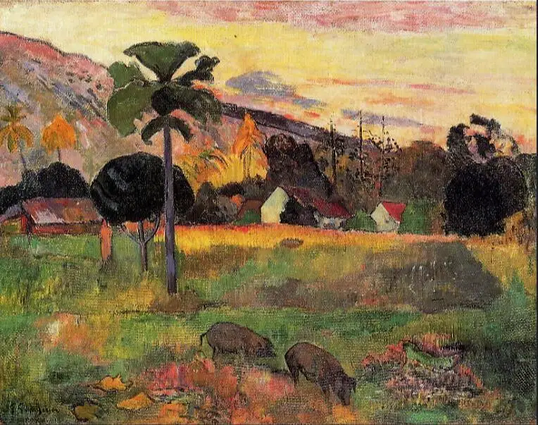 High quality Oil painting Canvas Reproductions Come here (1891) by Paul Gauguin hand painted