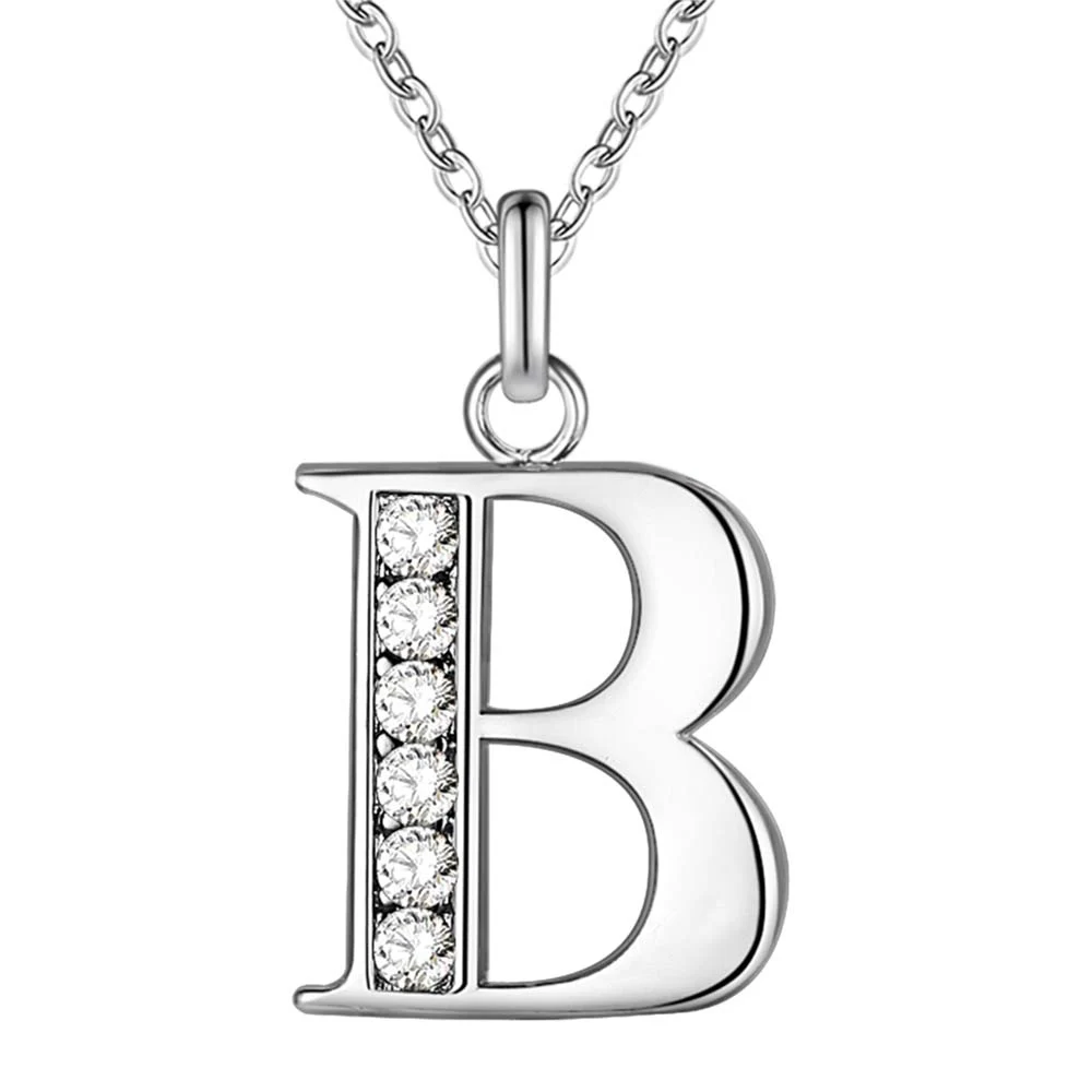 925 jewelry  pendant necklace 26 letters silver 925 sterling silver name necklace