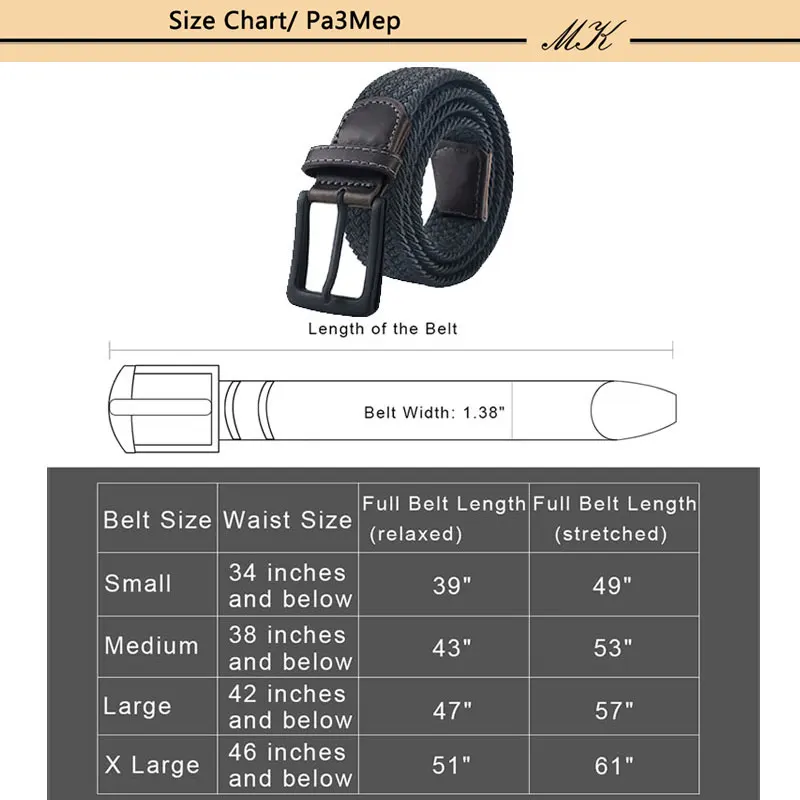 MaiKun Canvas Belts for Men Fashion Metal Pin Buckle Military Tactical Strap Male Elastic Belt for Pants Jeans