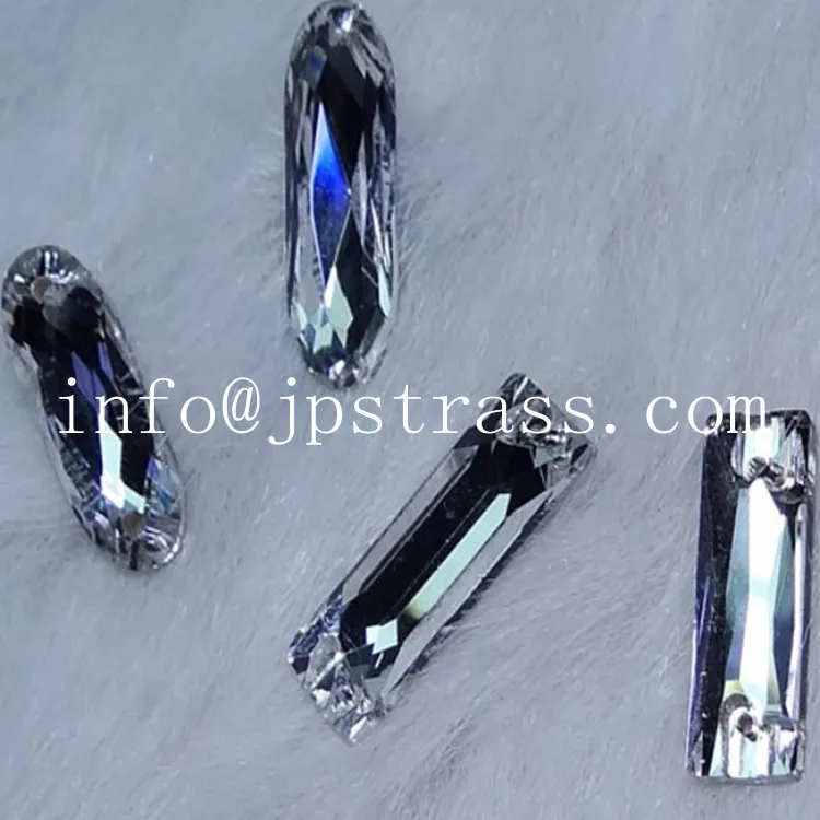 rectangle  shape 5*10mm sew on glass stone ;fancy glass stone shiny sew on china wholesale price ;sew on stone pack free ship