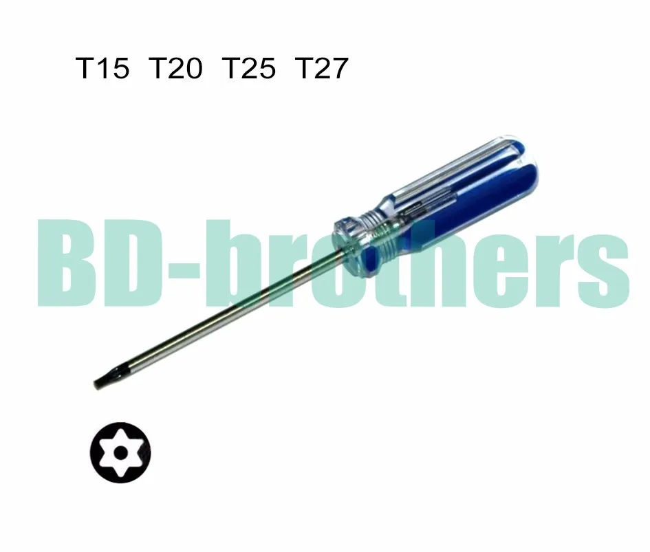 T15 T20 T25 T27 With Hole Torx Screwdriver Key PVC Colorized Bar Handle Screwdrivers Repair Tool Wholesale 48pcs/lot