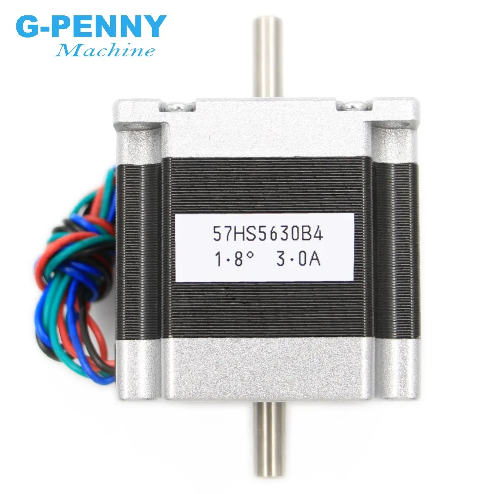 G-Penny CNC Stepper motor Dual Shaft 57x56 NEMA 23 stepper motor 3A 1.26N.m double shaft stepping motor 180Oz-in For CNC machine