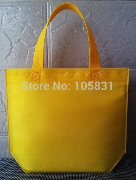 50 Borse Della Spesa Riutilizzabili In TNT Blu - Pieghevoli Con Manici, 32x30x16 Cm, Grandi, Personalizzabili