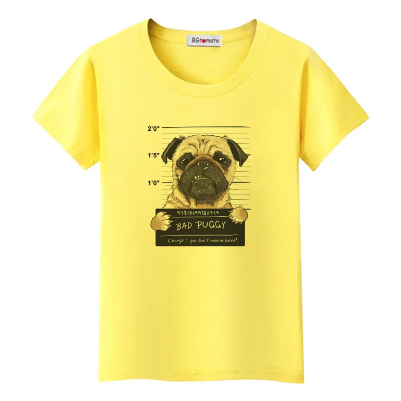 BGtomato Prison dog lovely t shirt funny Shirts women casual summer tops cute dog tee shirt femme bad dog haut femme