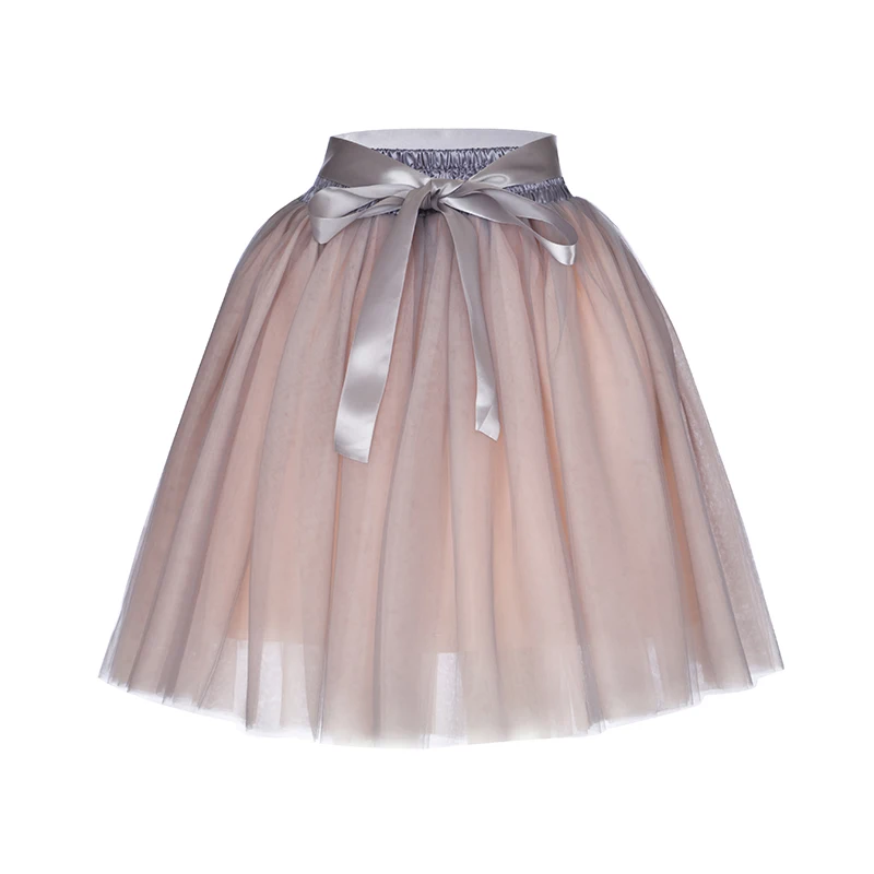 7 Layers 65cm Long Princess Mix Colors Tutu Tulle Skirts Fashion Ball Gown Lolita Skirt Women Summer Saias Femininas faldas Jupe