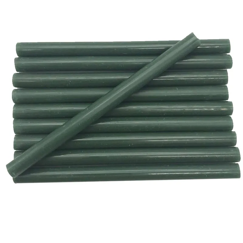 7MM Dark Green Color Glue Sticks For Electric Glue Gun Car Audio Craft Repair Sticks Adhesive Sealing Wax Stick 10Pcs/lot