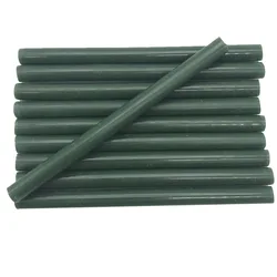 Bâtons de colle vert foncé pour documents, odorà colle électrique, bâtons de réparation d'artisanat audio de voiture, anciers d'avertissement de bancs adhésifs, 7mm, lot de 10 pièces