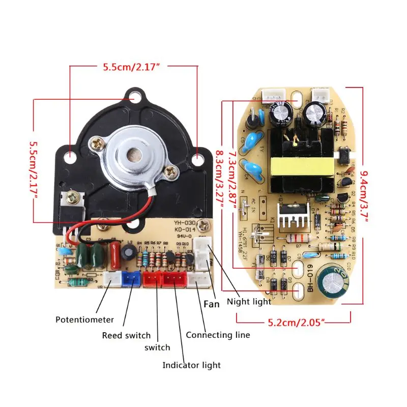 Humidifier Control Panel Circuit Board Atomizing Power Panel Mist Maker Parts Mar28