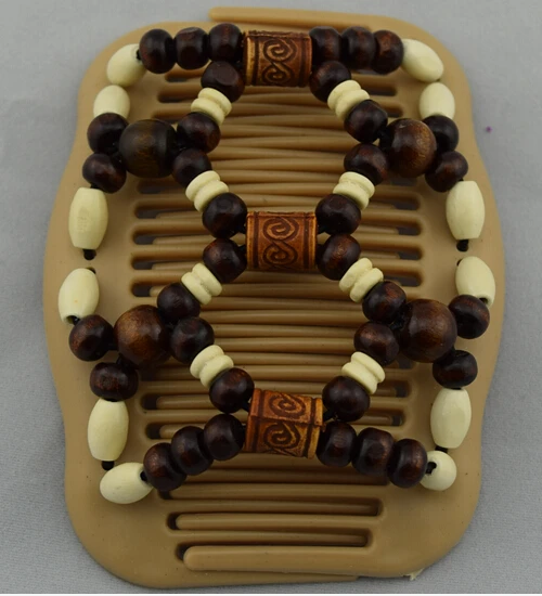 

Brown beads magic comb 12 pcs/lot hair accessory classical comb Easy to Use