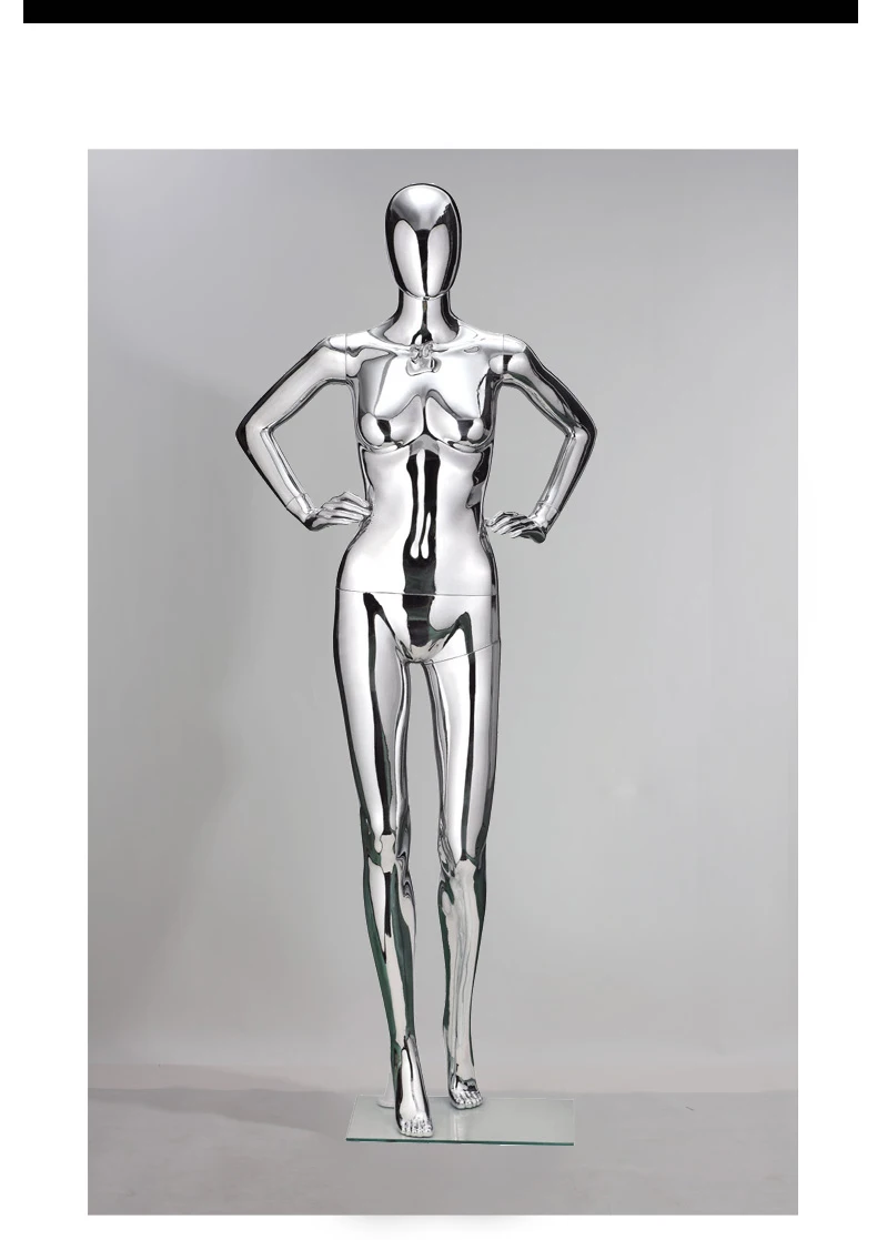 Top Grade Luxury Silver Plated Women Mannequin Full Body Maniqui Customized