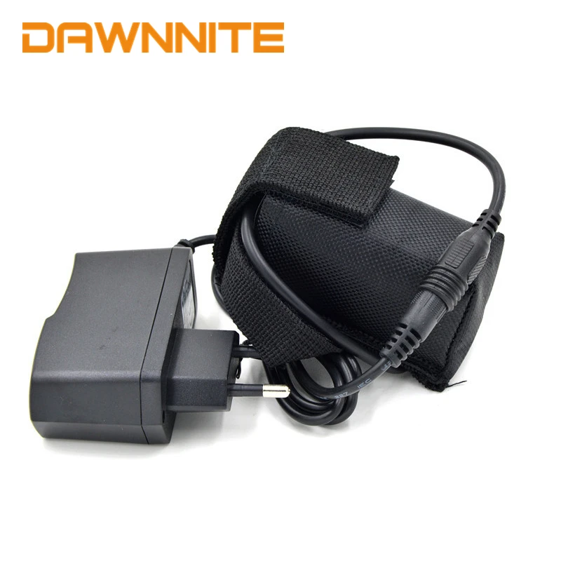 DAWNNITE 10000mAh Bicycle Light Battery Pack Headlight Power Bank Charge for CREE XM-L T6 Bike Front Lamp Lights + 8.4V Charger