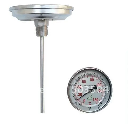 

0-500C thermometer, Back Connection SS304 material, short delivery