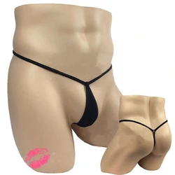 Cordas G sensuais para homens, micro biquíni com lágrima, tangas masculinas, malha de algodão, calcinha exótica transparente, roupa íntima com costas em T, lingerie gay