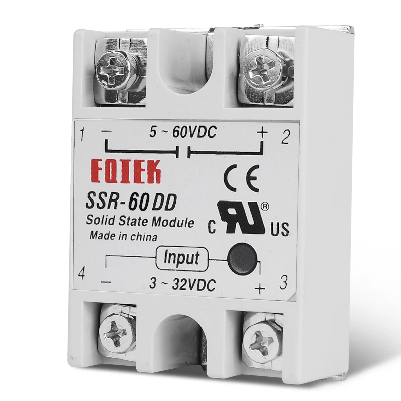 DC-DC Single Phase Solid State Relay DC DC SSR Module 10A 25A 40A DD Input Voltage 3-32V 12V DC TO 5-60V DC Output Load