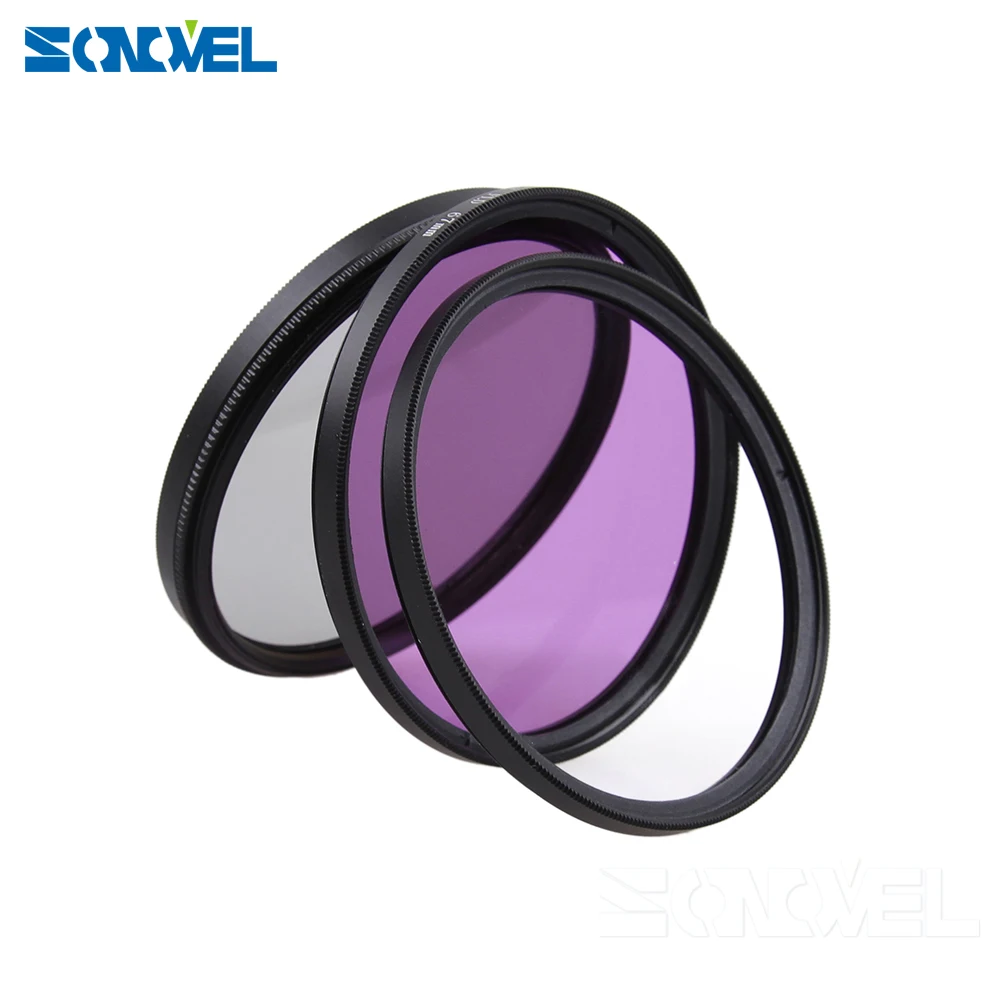 49/52/55/62/67/72/77/82/58 millimetri UV FLD CPL Filtro Polarizzatore Circolare Kit Set + Lens hood + Lens Cap + kit di Pulizia Per Canon Sony Nikon