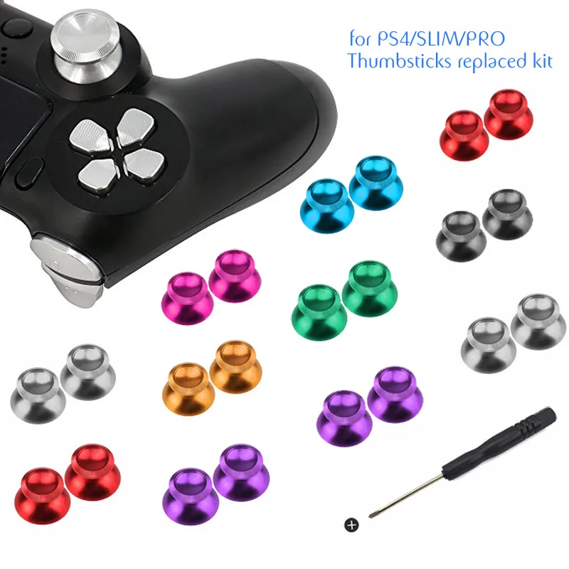 داتا فروج معدن Thumbsticks عصا التحكم قبضة التناظرية عصا ل بلاي ستيشن 4 PS4/برو/سليم Xbox One/سليم/X تحكم الملحقات