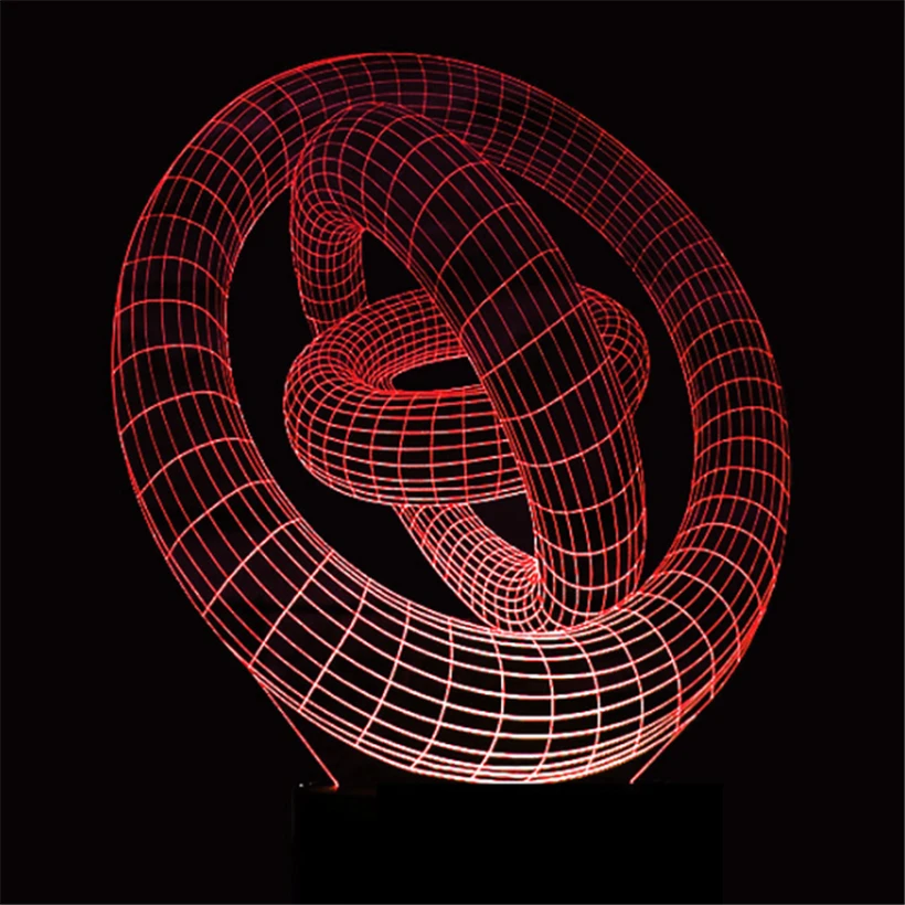 Creative 3D Illusion Lamp 7 Colors Changeable LED Night Light Abstract Artist Graphics New Year Gift Home Decaration