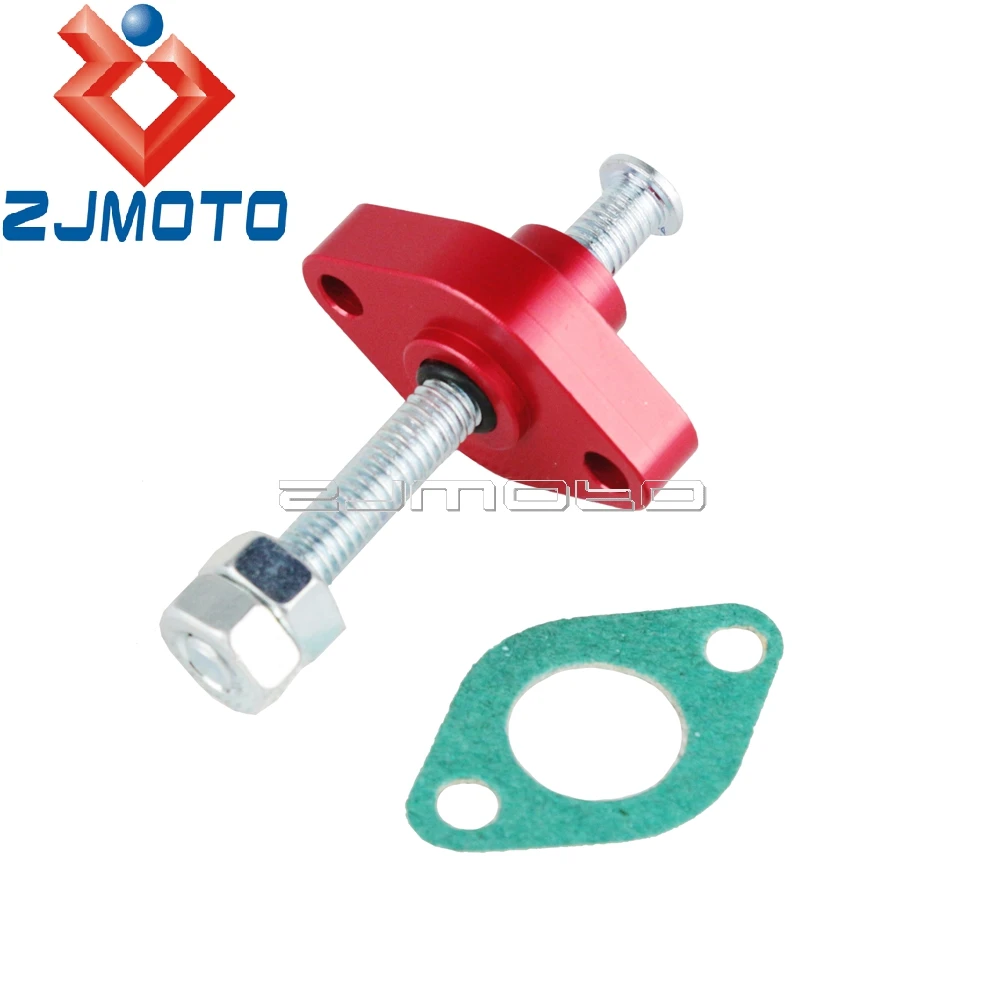 Red Street Racing Manual Cam Timing Chain Tensioner For Suzuki SV 650 99-07 GN 250 82-83 85/88 GS 500E/F 89-08 Aluminium Alloy