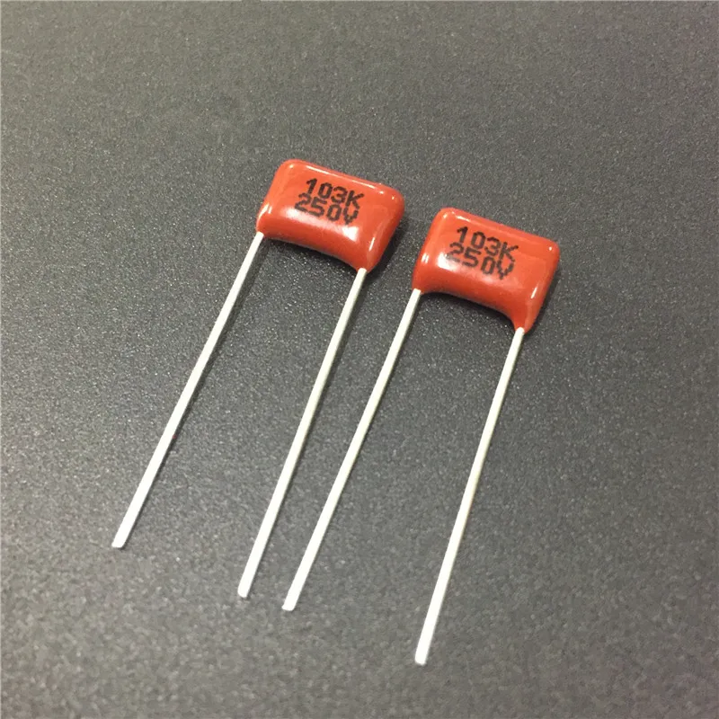 10pcs CBB capacitor 103 250V 103K 0.01uF 10nF P8 CL21 Metallized Polypropylene Film Capacitor