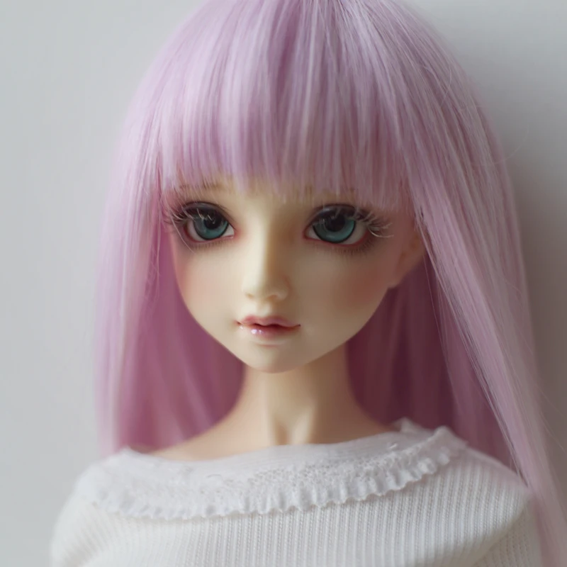 

Factory Offer Bjd Doll Wig SD Doll Hair 1/3 1/4 1/6 Purple White Gradient Wig Hair for BJD Doll Diy Accessory