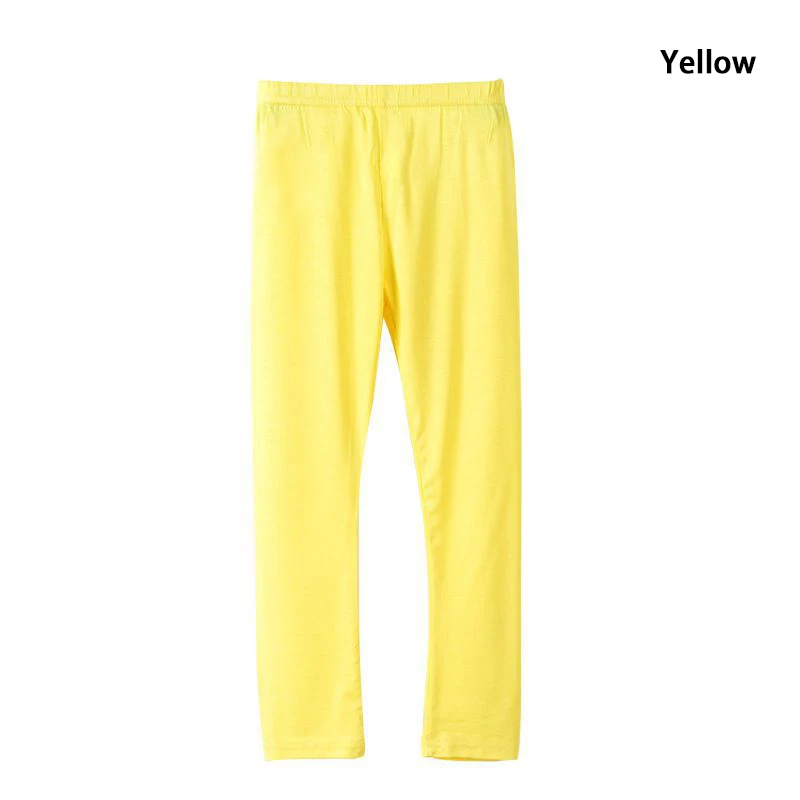 Pantaloni della ragazza Elastico Morbido Cotone Modal Bambini Leggings Ragazze di Colore Della Caramella Pantaloni Scarni Dei Pantaloni di Colore Solido-13Y Bambini Pantaloni