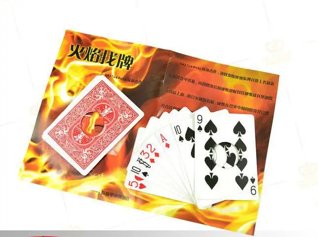 Juego de cartas Fire Of Card-trucos de magia, accesorios de magia, mentalismo, accesorios, escenario, fuego, comedia, magia divertida, truco