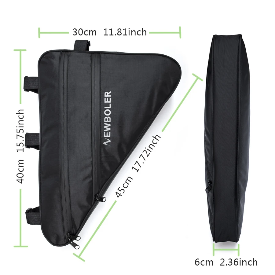 NEWBOLER Large Bicycle Triangle Bag Bike Frame Front Tube Bag Waterproof Cycling Bag Pannier Ebike Tool Bag Accessories XL