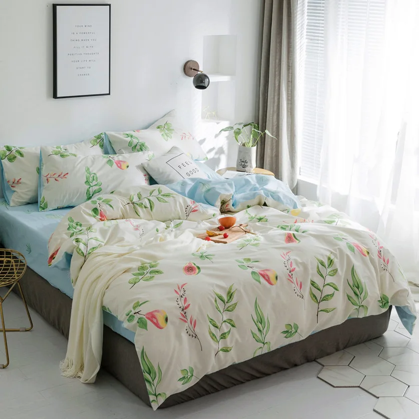 

Home Textile 100% Cotton 3/4pcs Bedding Sets Bed Linen Duvet Cover Bed Sheet Pillowcase/bed Set