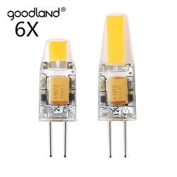 Goodland mini g4 LEDランプ,3w 6w ac/dc 12v,調光可能cob,360電球,角度交換,ハロゲンランプシャンデリア