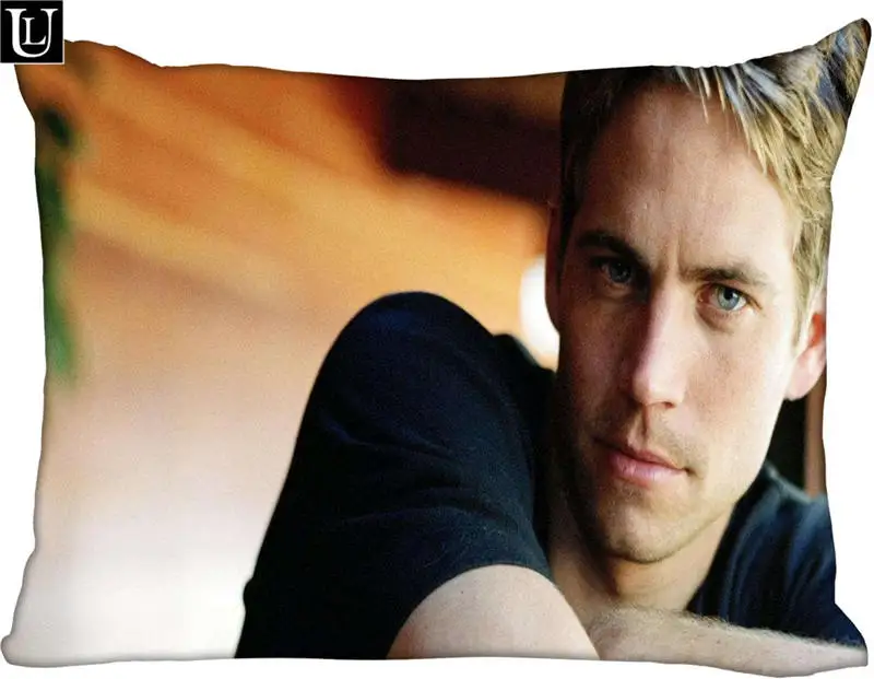 Custom Paul walker Rectangle Pillow Cover Size 45x35cm (one side) Print Custom Zipper Polyester Cotton Pillowcase more size