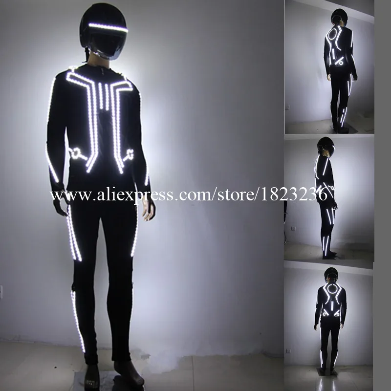 

New Design LED Robot Costume LED Dance Performance Luminous Clothing Suits For Men Women DJ Show Light Clothing